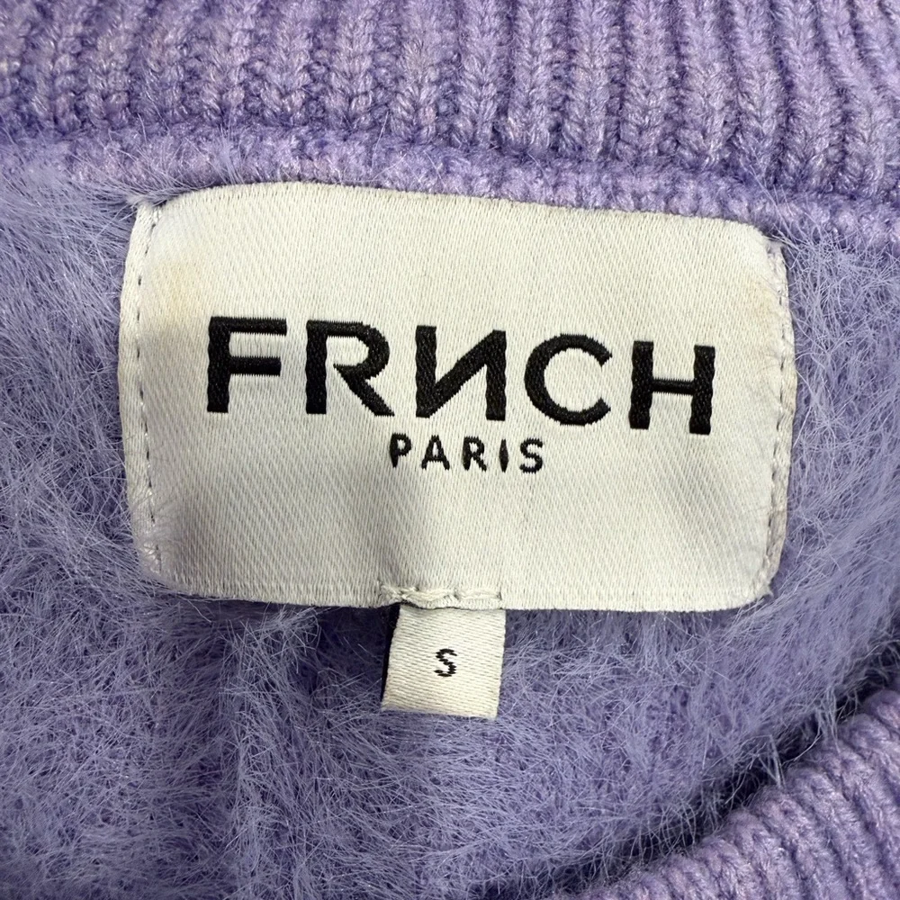 FRNCH Paris Julianne Fuzzy Balloon Sleeve Sweater Lilac Anthropologie S
